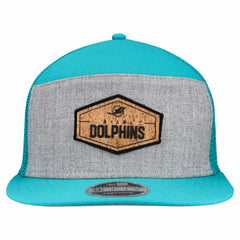 Miami Dolphins Cork Split Panel 9FIFTY Trucker Snapback Hat | NFL Near me