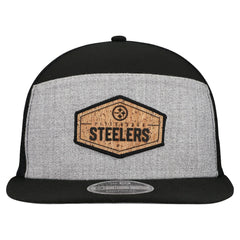 Pittsburgh Steelers Cork Split Panel 9FIFTY Trucker Snapback Hat | NFL Near me