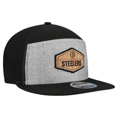 Pittsburgh Steelers Cork Split Panel 9FIFTY Trucker Snapback Hat | NFL Near me