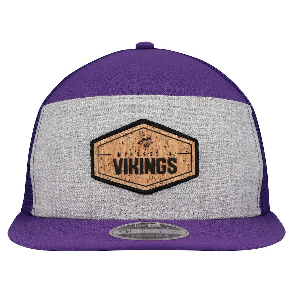 Minnesota Vikings Cork Split Panel 9FIFTY Trucker Snapback Hat | NFL Online
