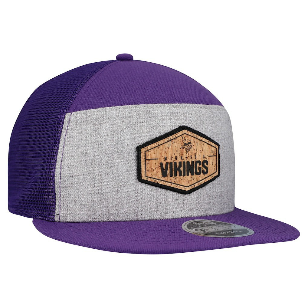 Minnesota Vikings Cork Split Panel 9FIFTY Trucker Snapback Hat | NFL Online