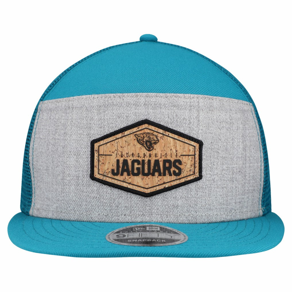 Jacksonville Jaguars Cork Split Panel 9FIFTY Trucker Snapback Hat | NFL Discount