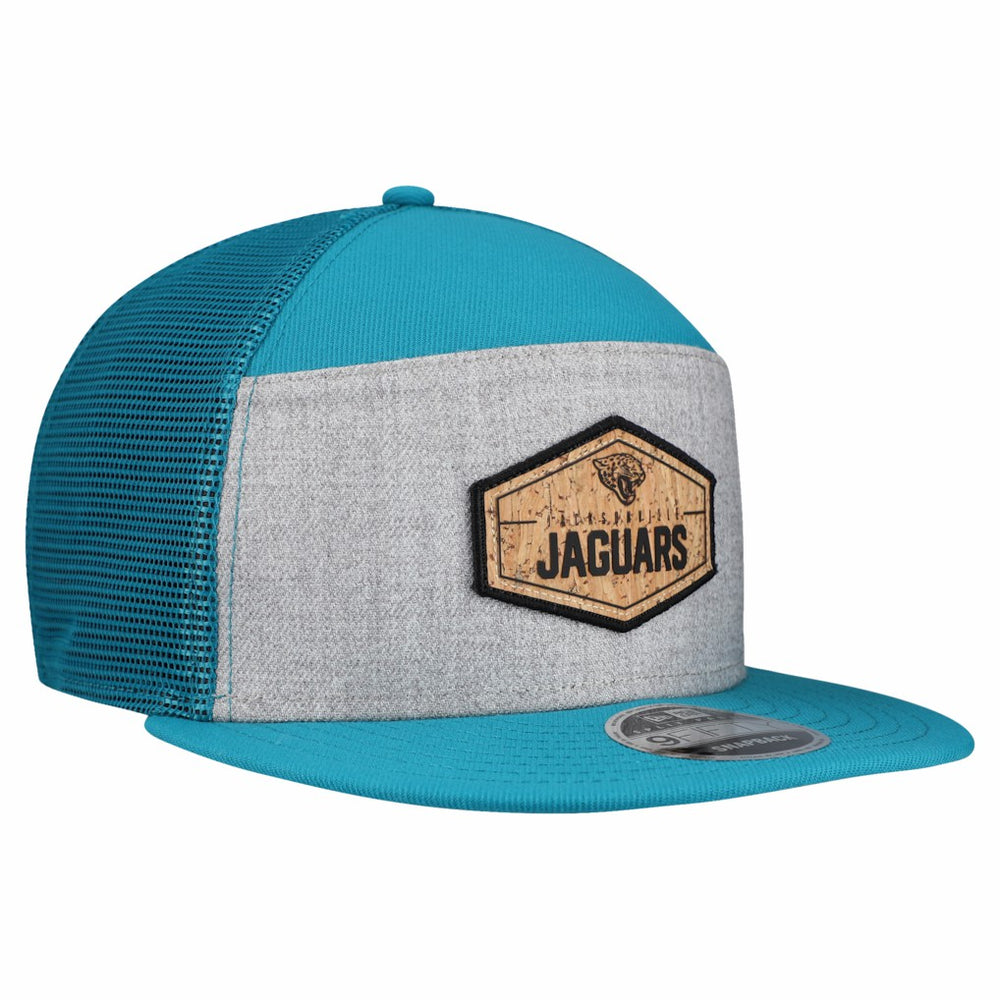 Jacksonville Jaguars Cork Split Panel 9FIFTY Trucker Snapback Hat | NFL Discount