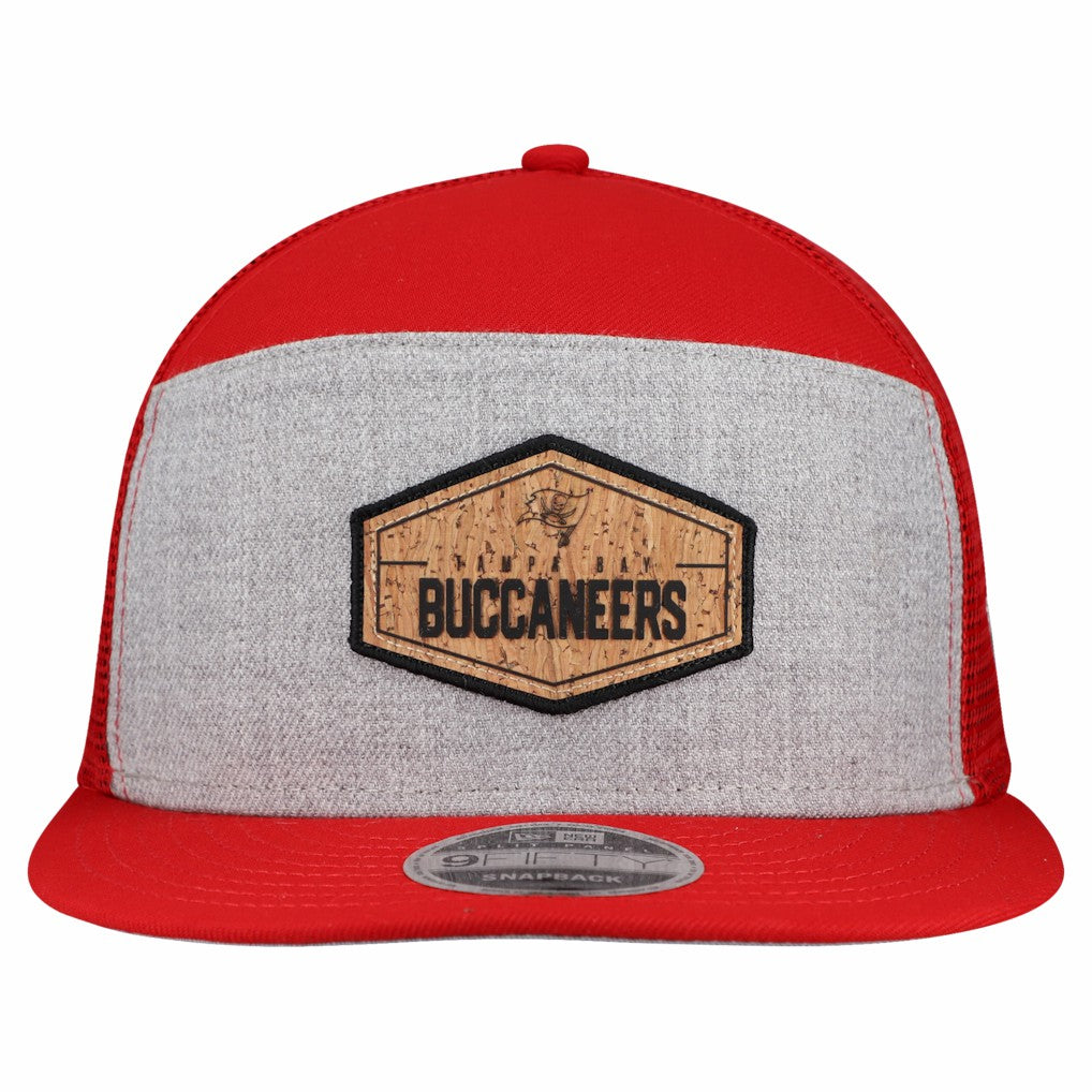 Tampa Bay Buccaneers Cork Split Panel 9FIFTY Trucker Snapback Hat | NFL Discount
