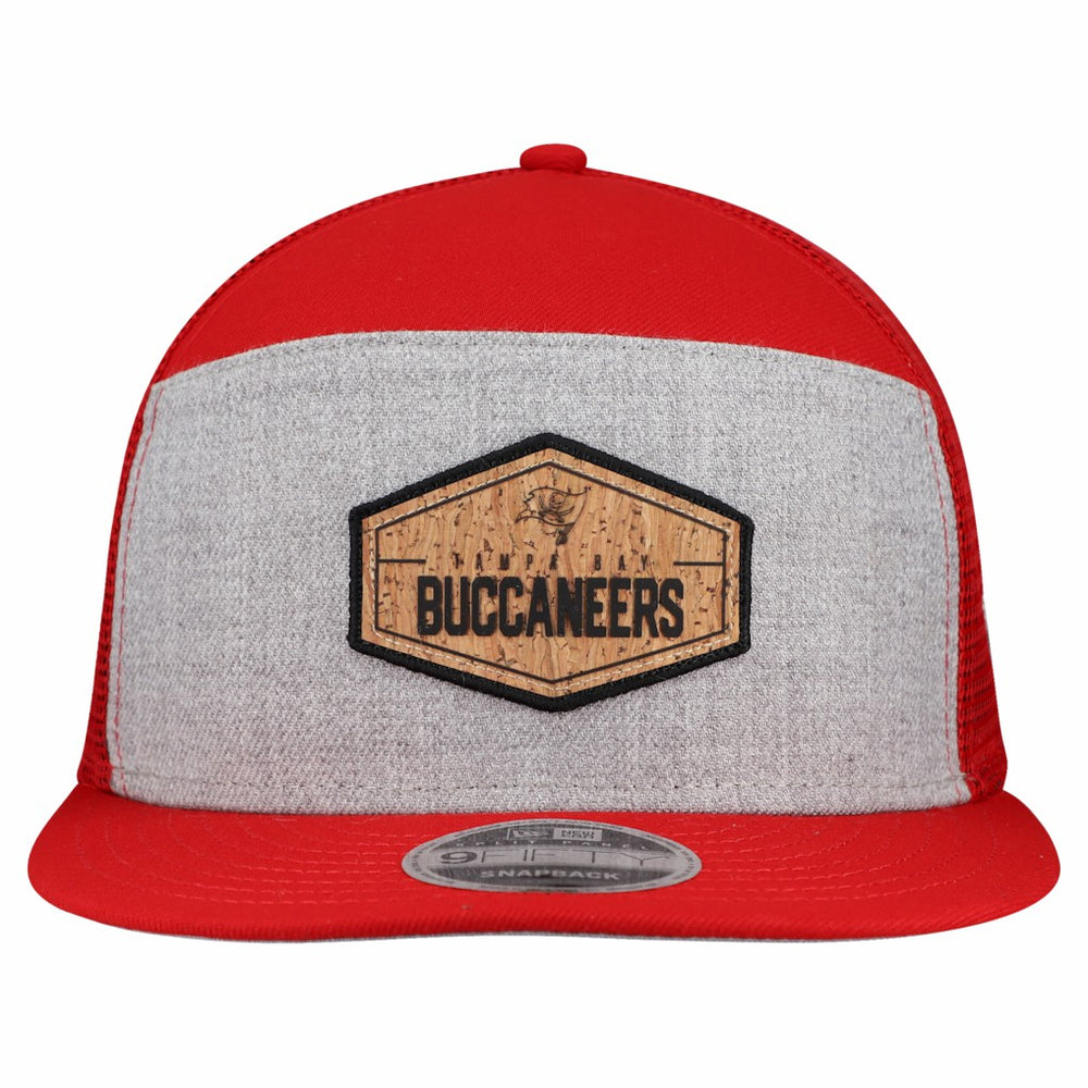 Tampa Bay Buccaneers Cork Split Panel 9FIFTY Trucker Snapback Hat | NFL Discount