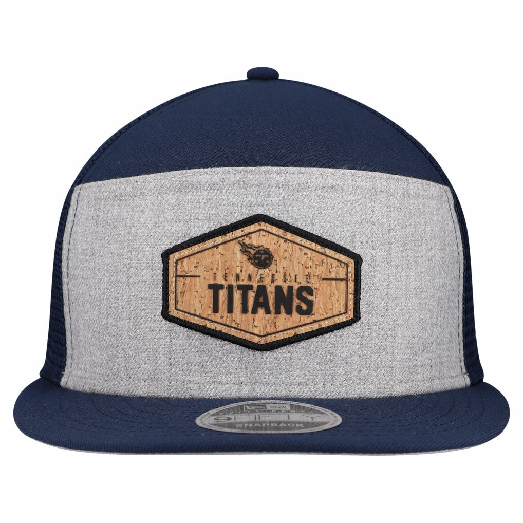 Tennessee Titans Cork Split Panel 9FIFTY Trucker Snapback Hat | NFL Discount