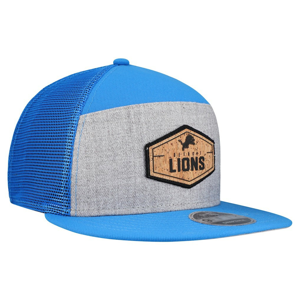 Detroit Lions Cork Split Panel 9FIFTY Trucker Snapback Hat | NFL Sale