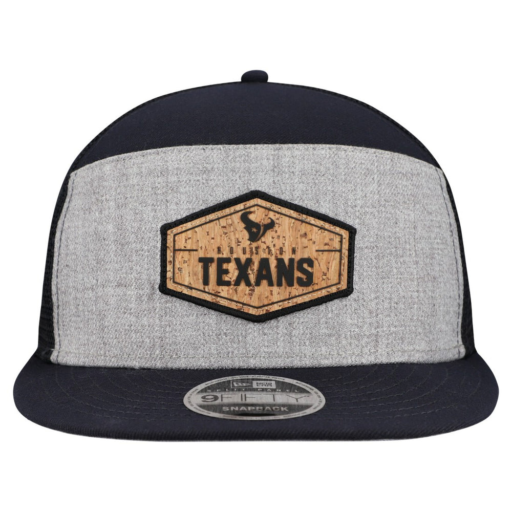 Houston Texans Cork Split Panel 9FIFTY Trucker Snapback Hat | NFL US