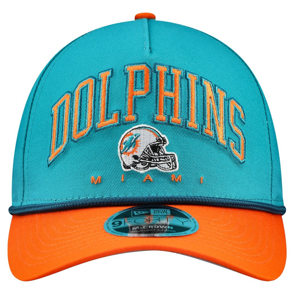 Miami Dolphins Arch COOLERA 9FORTY A-Frame M-Crown Adjustable Hat | NFL Outlet