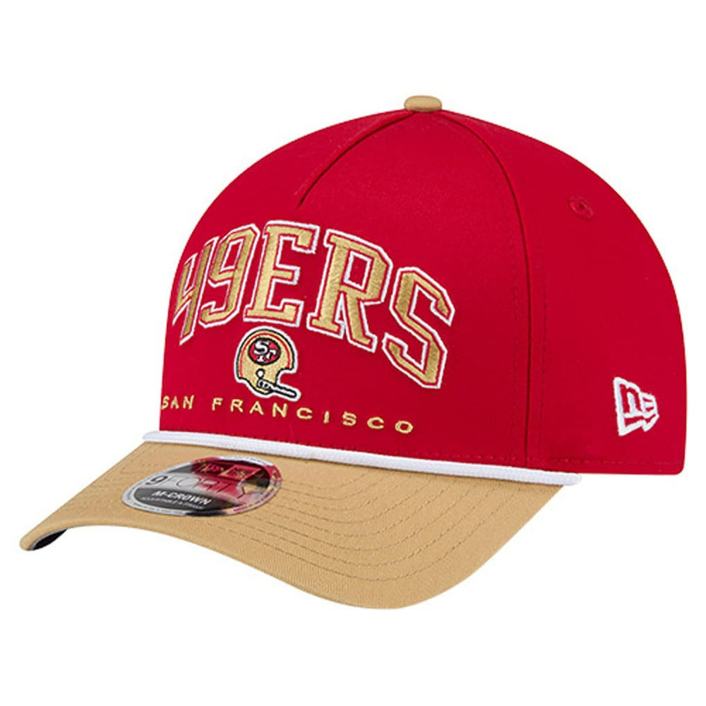 San Francisco 49ers Throwback Arch COOLERA 9FORTY A-Frame M-Crown Adjustable Hat | NFL Discount