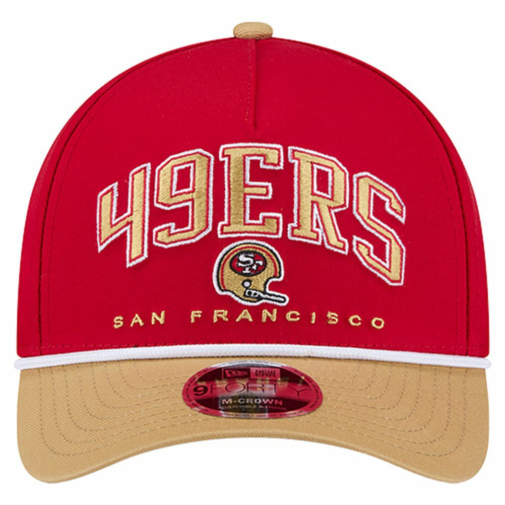 San Francisco 49ers Throwback Arch COOLERA 9FORTY A-Frame M-Crown Adjustable Hat | NFL Discount