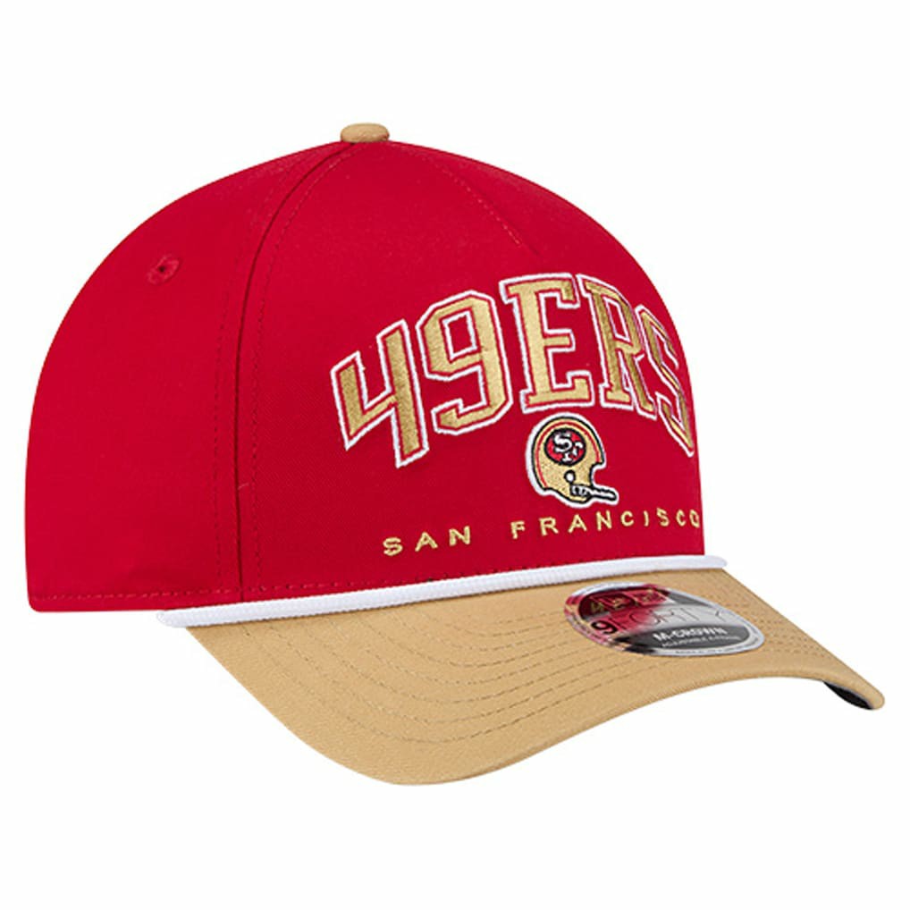 San Francisco 49ers Throwback Arch COOLERA 9FORTY A-Frame M-Crown Adjustable Hat | NFL Discount