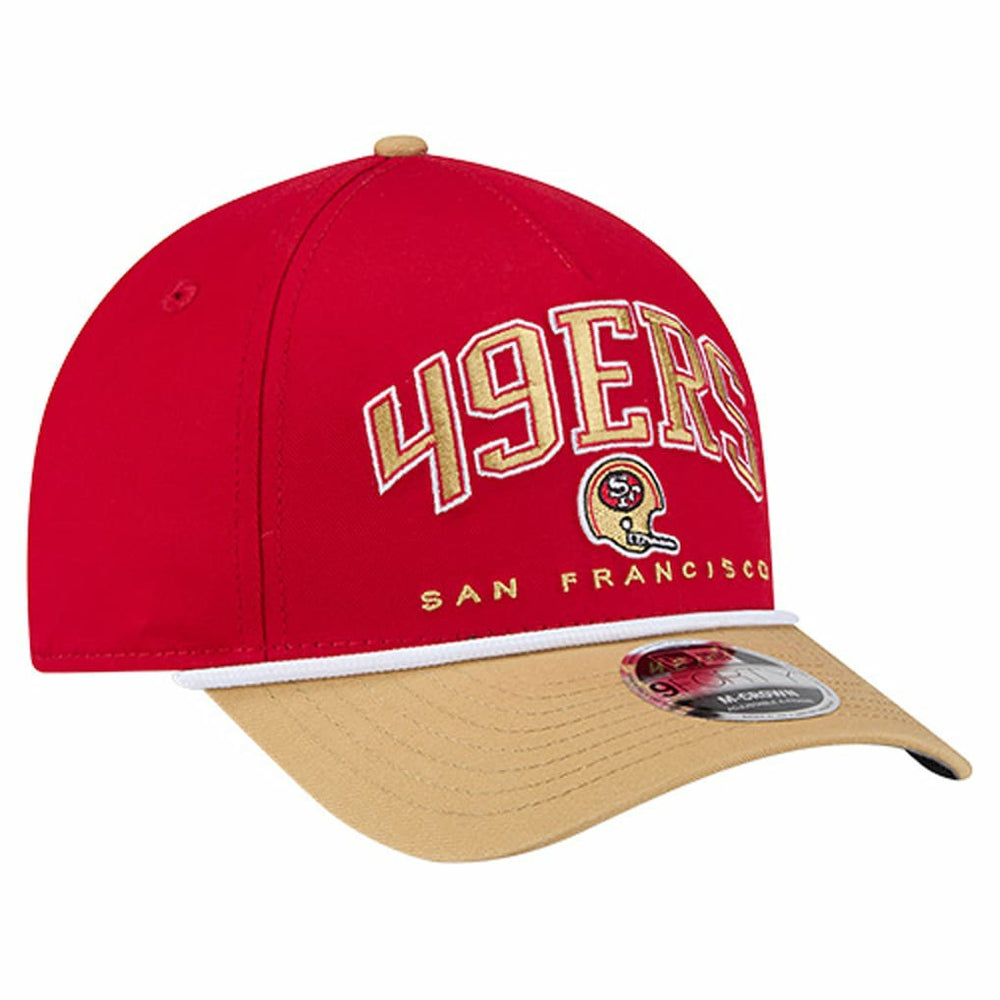 San Francisco 49ers Throwback Arch COOLERA 9FORTY A-Frame M-Crown Adjustable Hat | NFL Discount