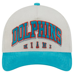 Miami Dolphins Throwback Two-Tone Sided Corduroy 9FORTY A-Frame Adjustable Hat | NFL Outlet