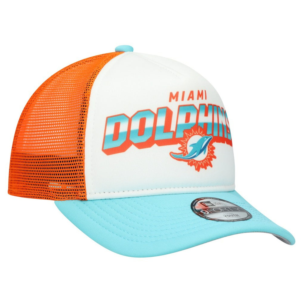 Miami Dolphins Youth Streak 9FORTY A-Frame Adjustable Hat | NFL Sale