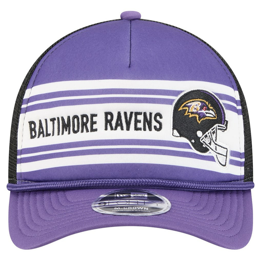 Baltimore Ravens Linear A-Frame 9FORTY Adjustable Hat | NFL US