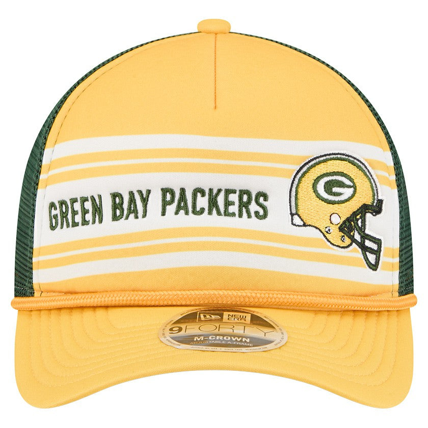 Green Bay Packers Linear A-Frame 9FORTY Adjustable Hat | NFL On sale