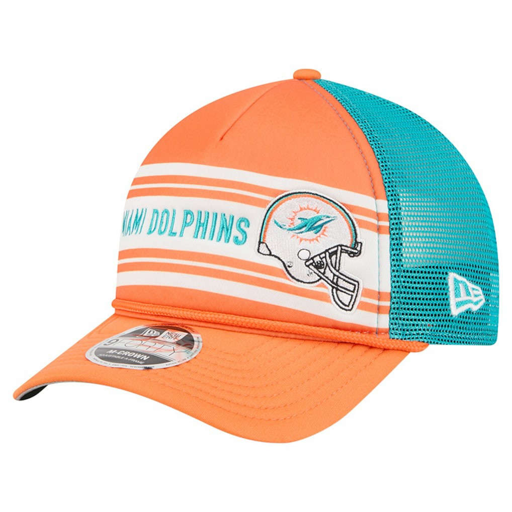 Miami Dolphins Linear A-Frame 9FORTY Adjustable Hat | NFL Hot