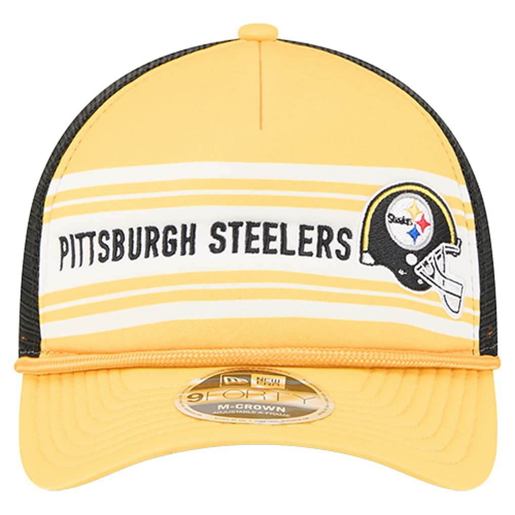 Pittsburgh Steelers Linear A-Frame 9FORTY Adjustable Hat | NFL Near me