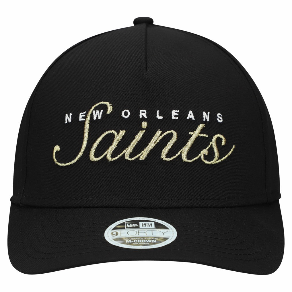 New Orleans Saints Women's Metallic 9FORTY M-Crown A-Frame Adjustable Hat | NFL New