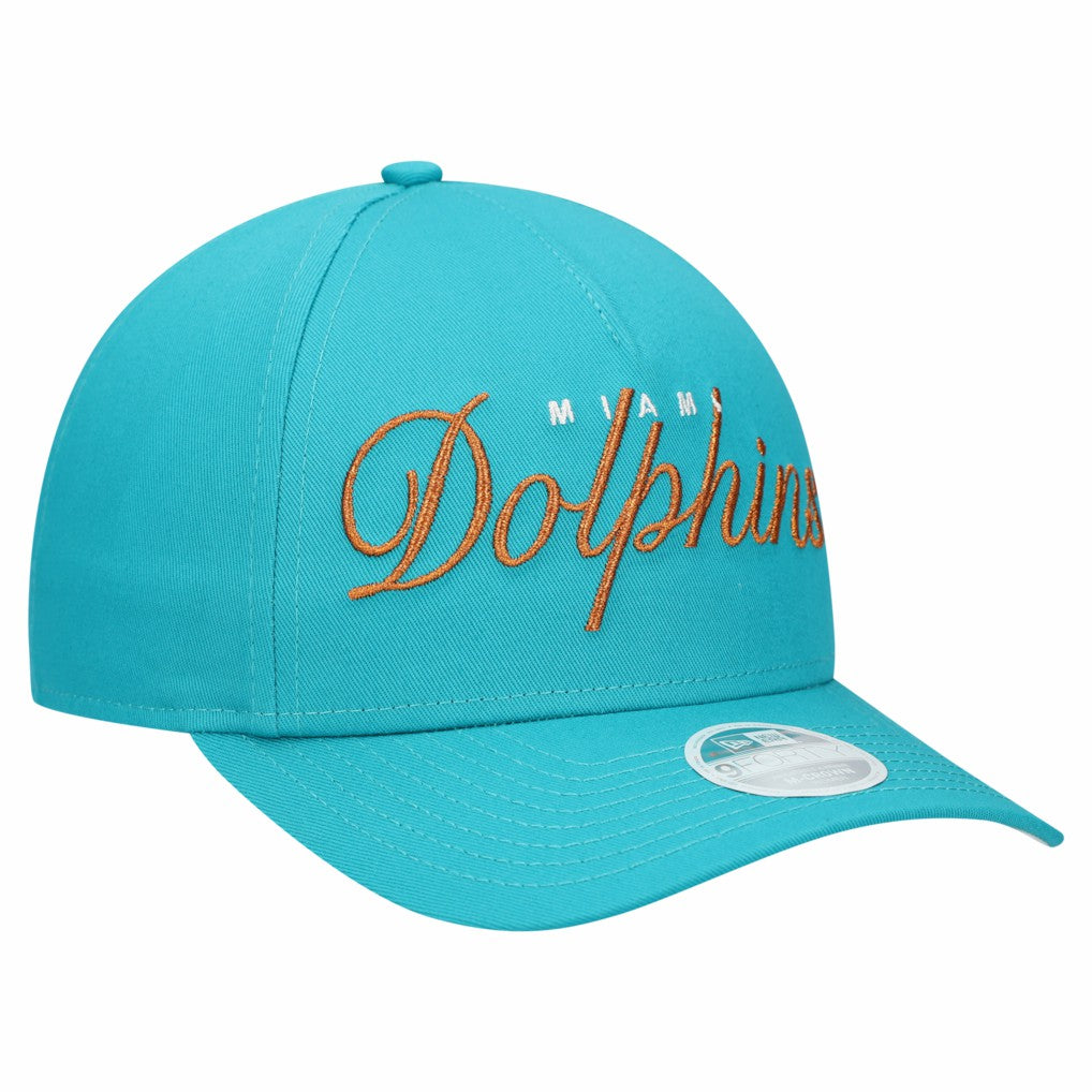 Miami Dolphins Women's Metallic 9FORTY M-Crown A-Frame Adjustable Hat | NFL US