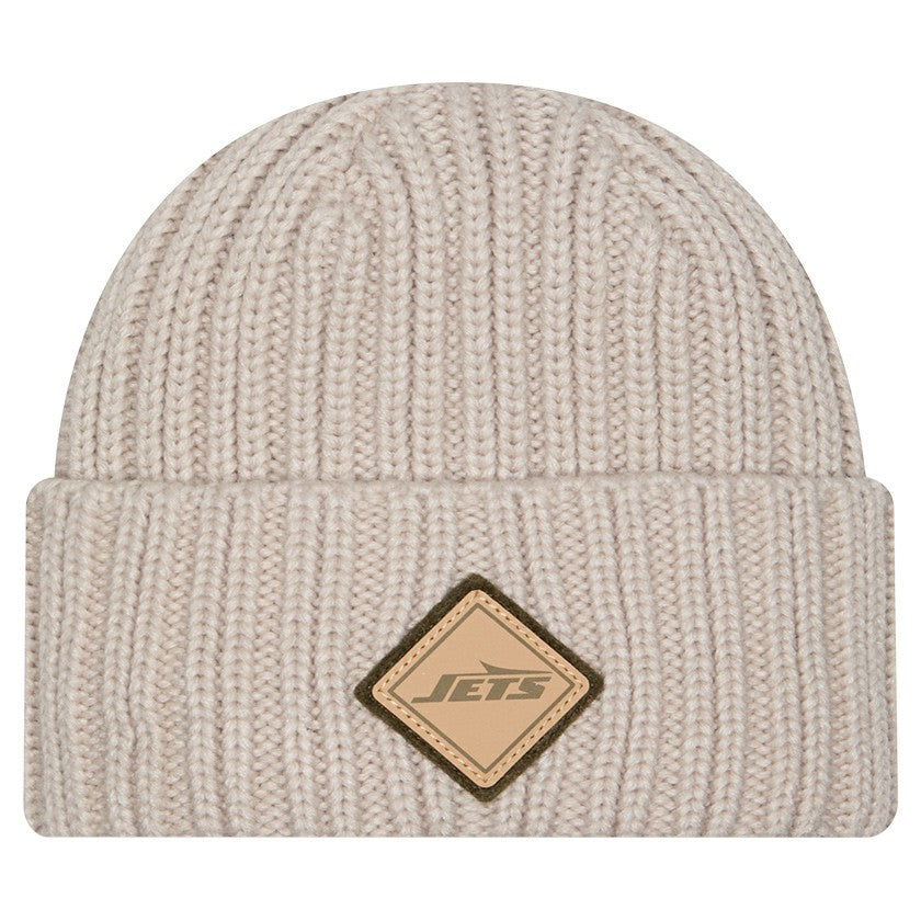New York Jets Logo Applique Cuffed Knit Hat | NFL New