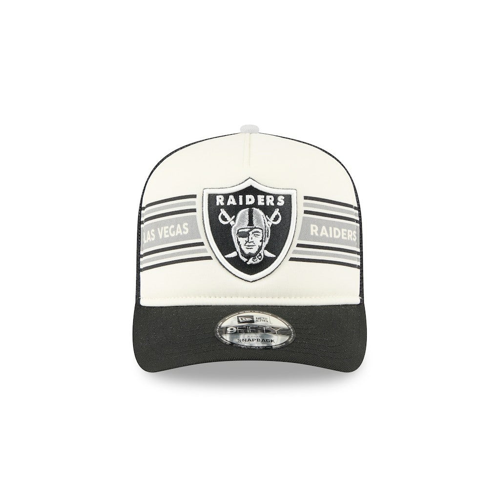 Las Vegas Raiders Banner A-Frame 9FIFTY Trucker Snapback Hat | NFL On sale