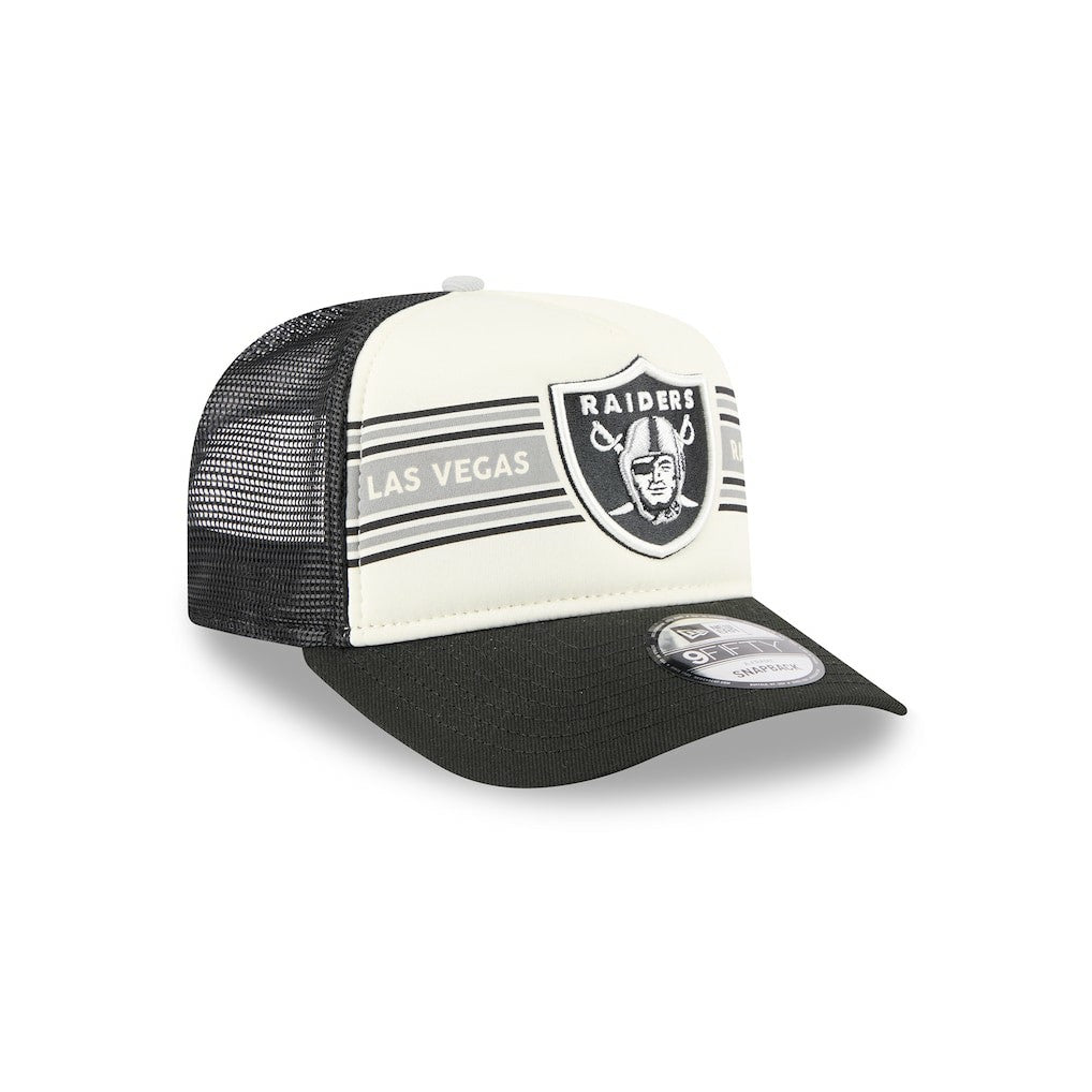 Las Vegas Raiders Banner A-Frame 9FIFTY Trucker Snapback Hat | NFL On sale
