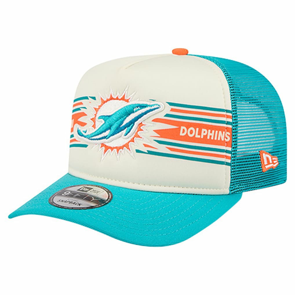 Miami Dolphins Banner A-Frame 9FIFTY Trucker Snapback Hat | NFL Online