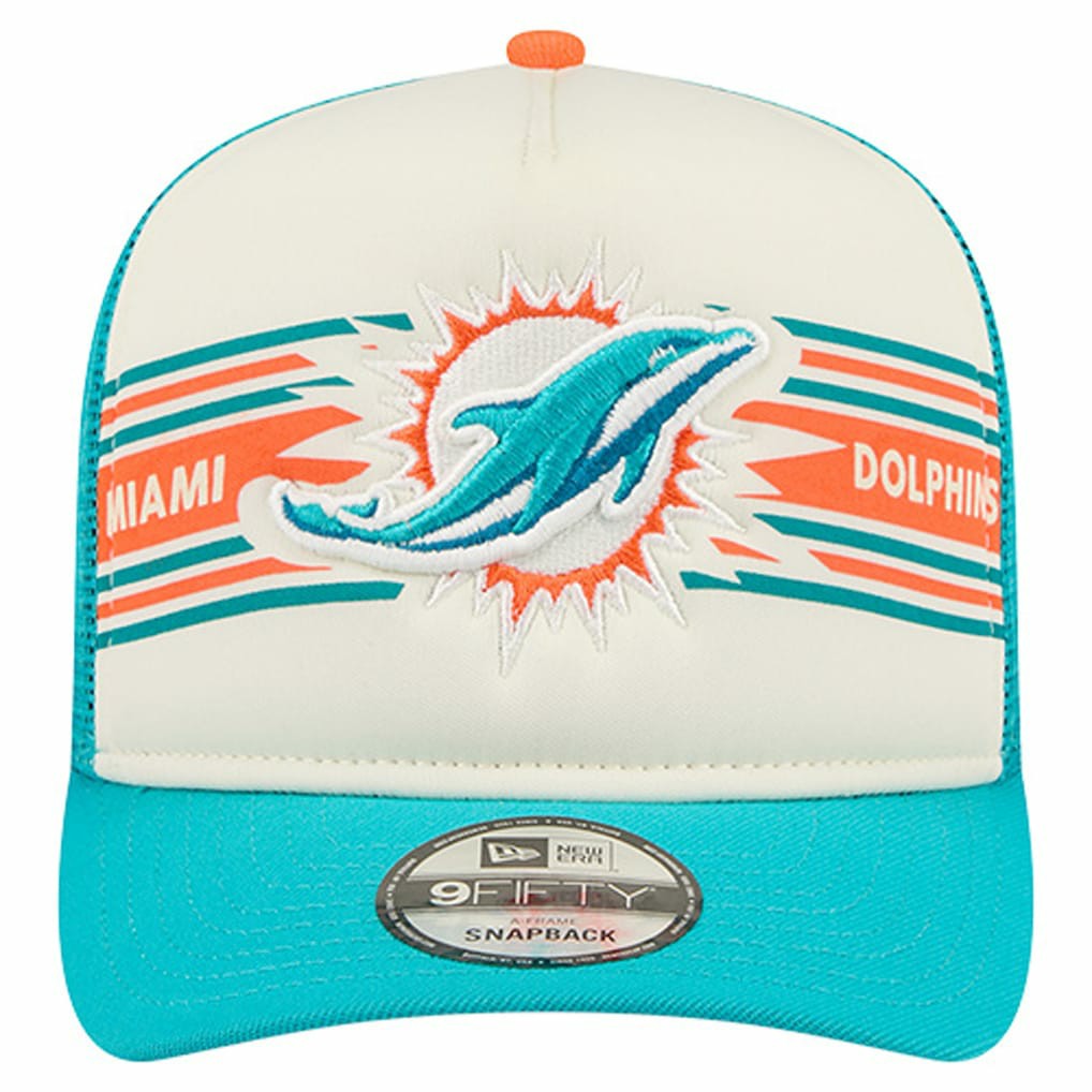 Miami Dolphins Banner A-Frame 9FIFTY Trucker Snapback Hat | NFL Online