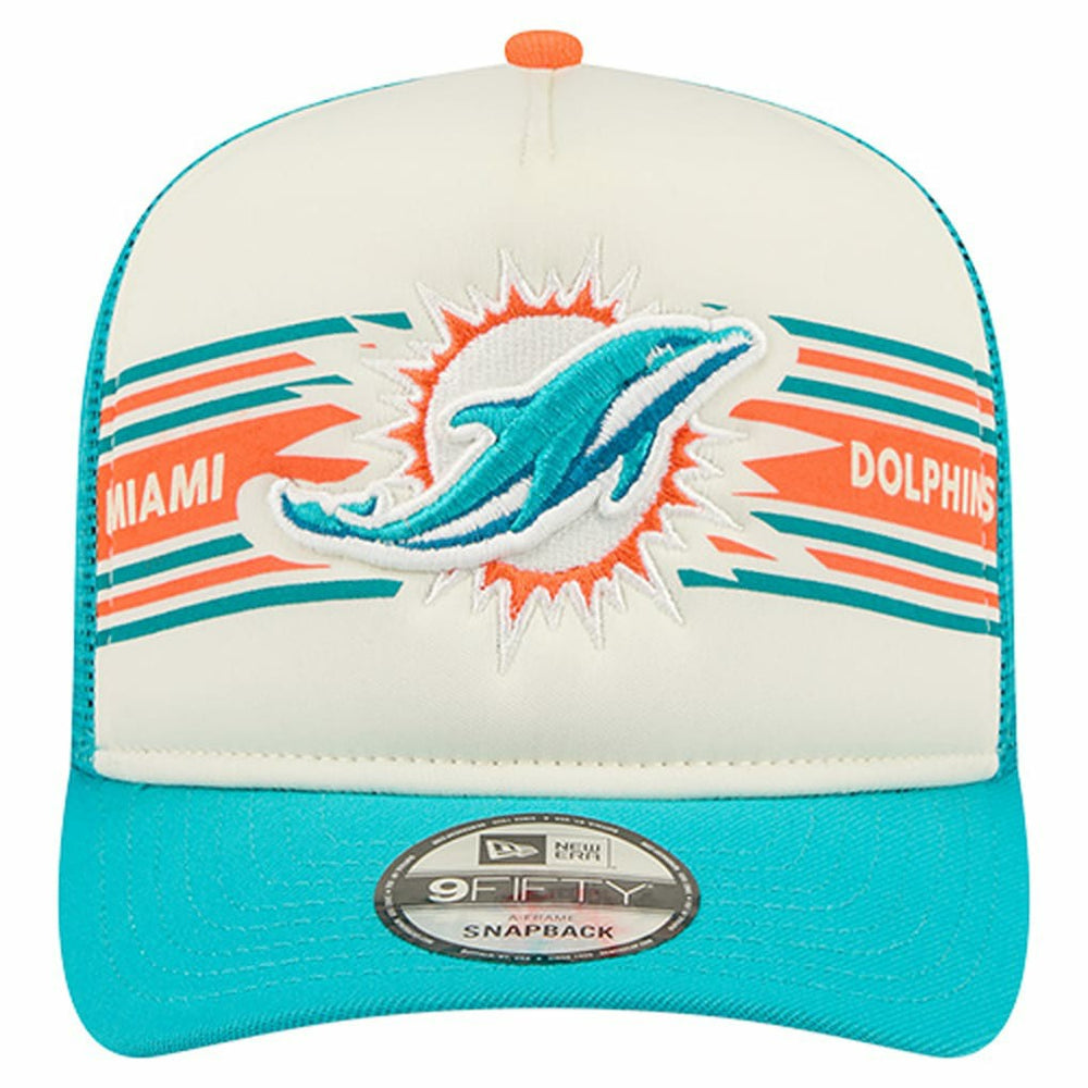 Miami Dolphins Banner A-Frame 9FIFTY Trucker Snapback Hat | NFL Online