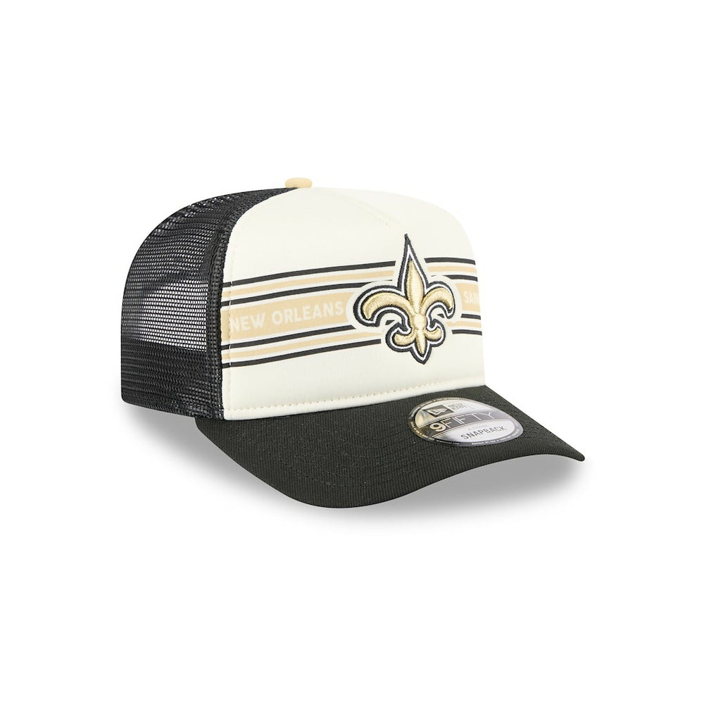 New Orleans Saints Banner A-Frame 9FIFTY Trucker Snapback Hat | NFL US