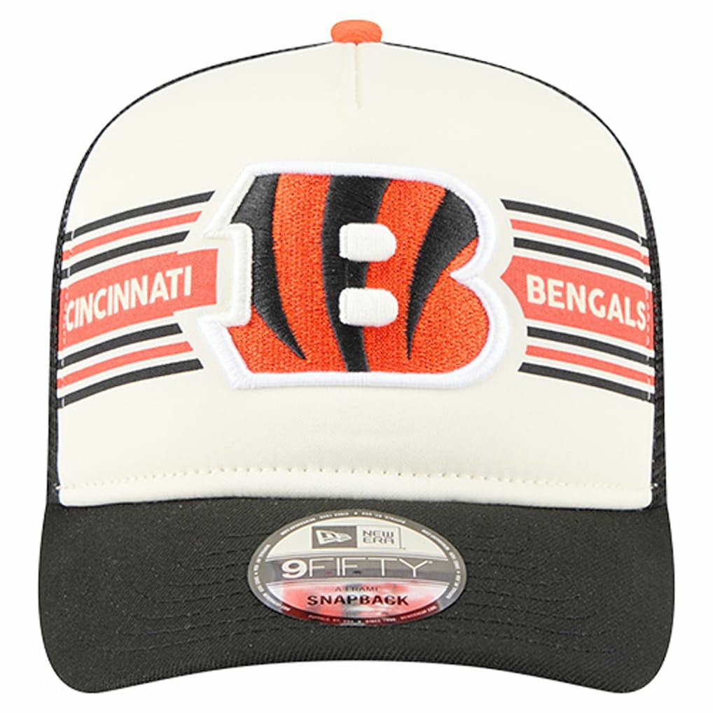 Cincinnati Bengals Banner A-Frame 9FIFTY Trucker Snapback Hat | NFL Sale