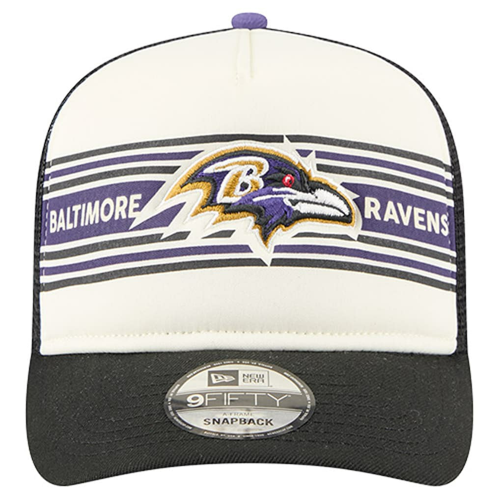 Baltimore Ravens Banner A-Frame 9FIFTY Trucker Snapback Hat | NFL New