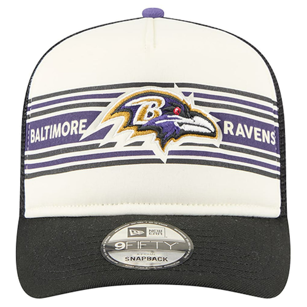 Baltimore Ravens Banner A-Frame 9FIFTY Trucker Snapback Hat | NFL New