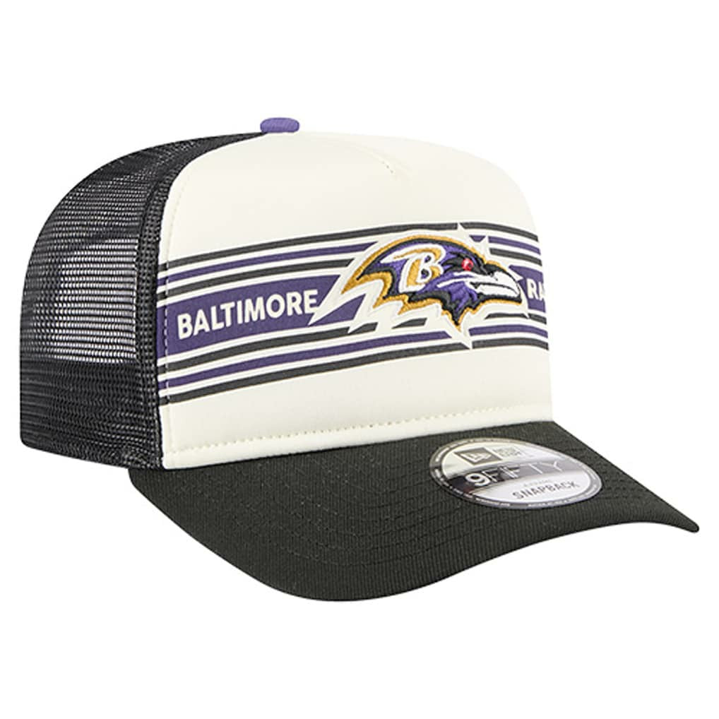Baltimore Ravens Banner A-Frame 9FIFTY Trucker Snapback Hat | NFL New
