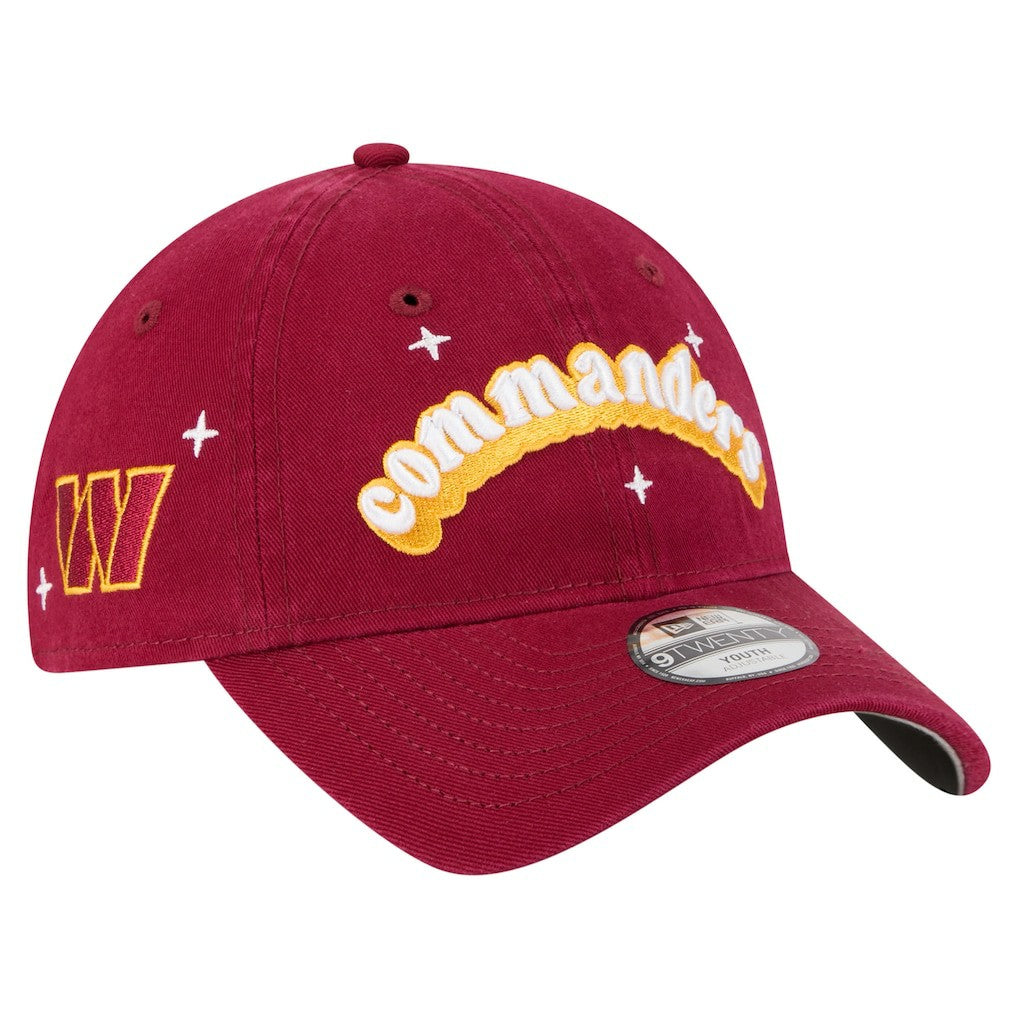 Washington Commanders Girls Youth Cheer 9TWENTY Adjustable Hat | NFL Outlet