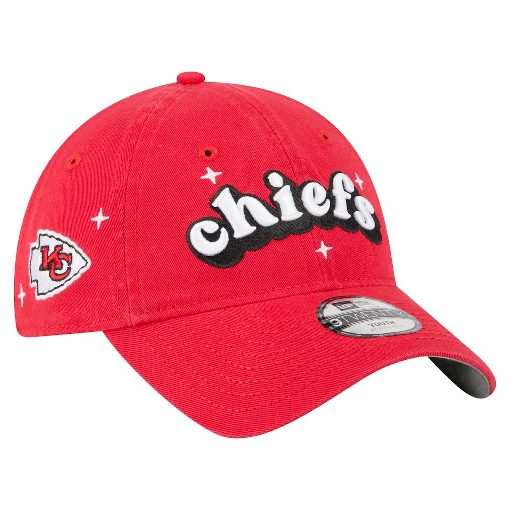 Kansas City Chiefs Girls Youth Cheer 9TWENTY Adjustable Hat | NFL Discount