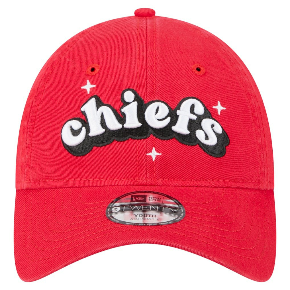 Kansas City Chiefs Girls Youth Cheer 9TWENTY Adjustable Hat | NFL Discount