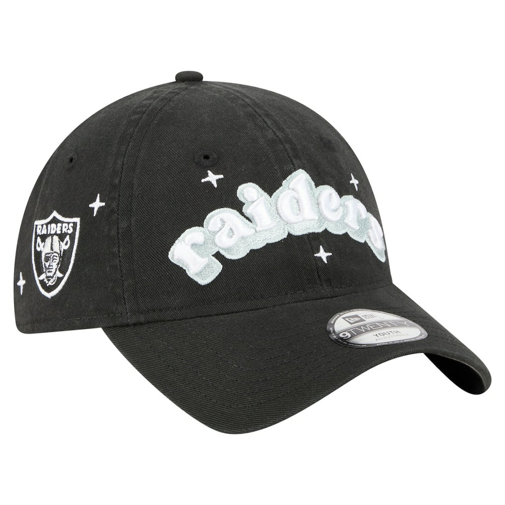 Las Vegas Raiders Girls Youth Cheer 9TWENTY Adjustable Hat | NFL Near me
