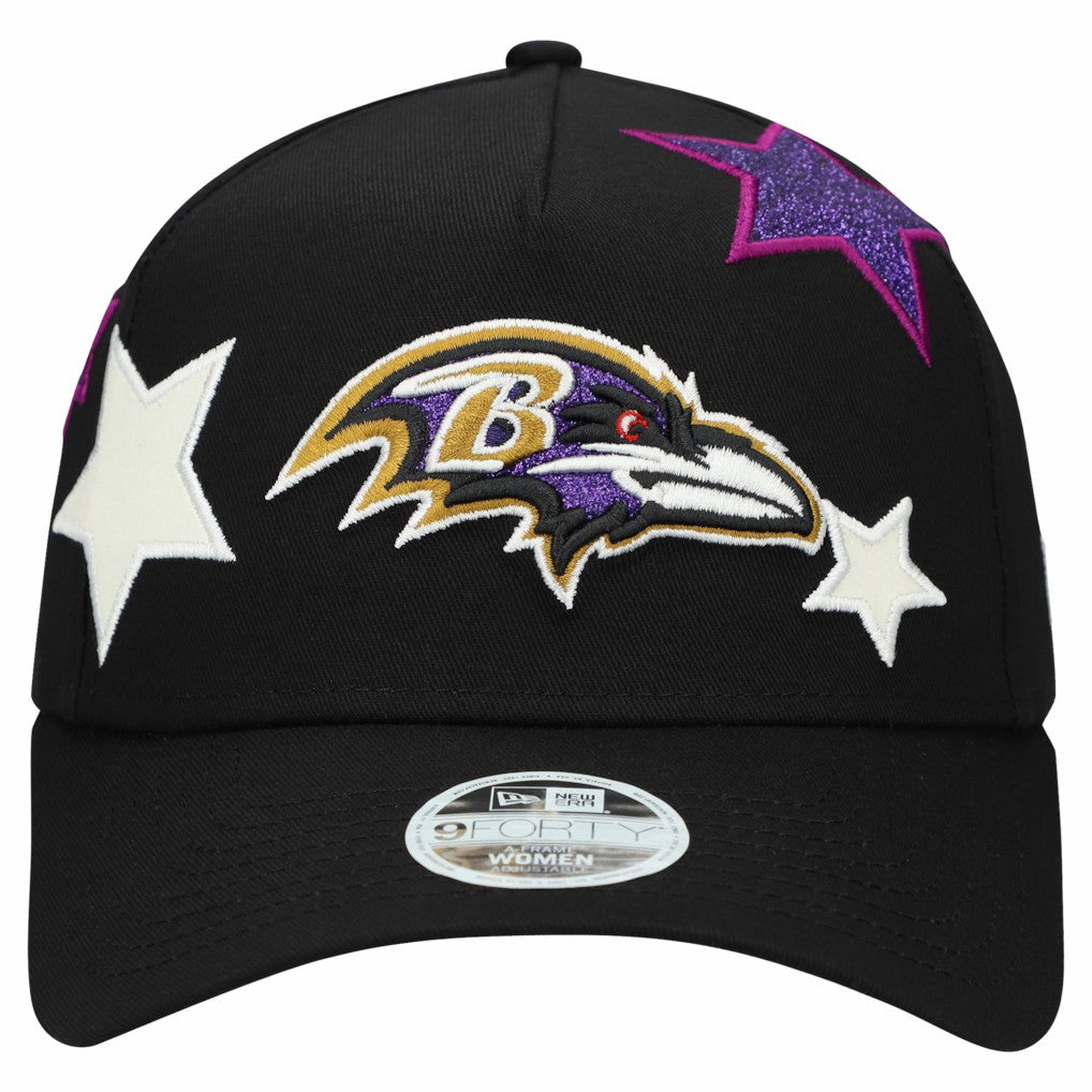 Baltimore Ravens Women's Stardom A-Frame 9FORTY Adjustable Hat | NFL Sale