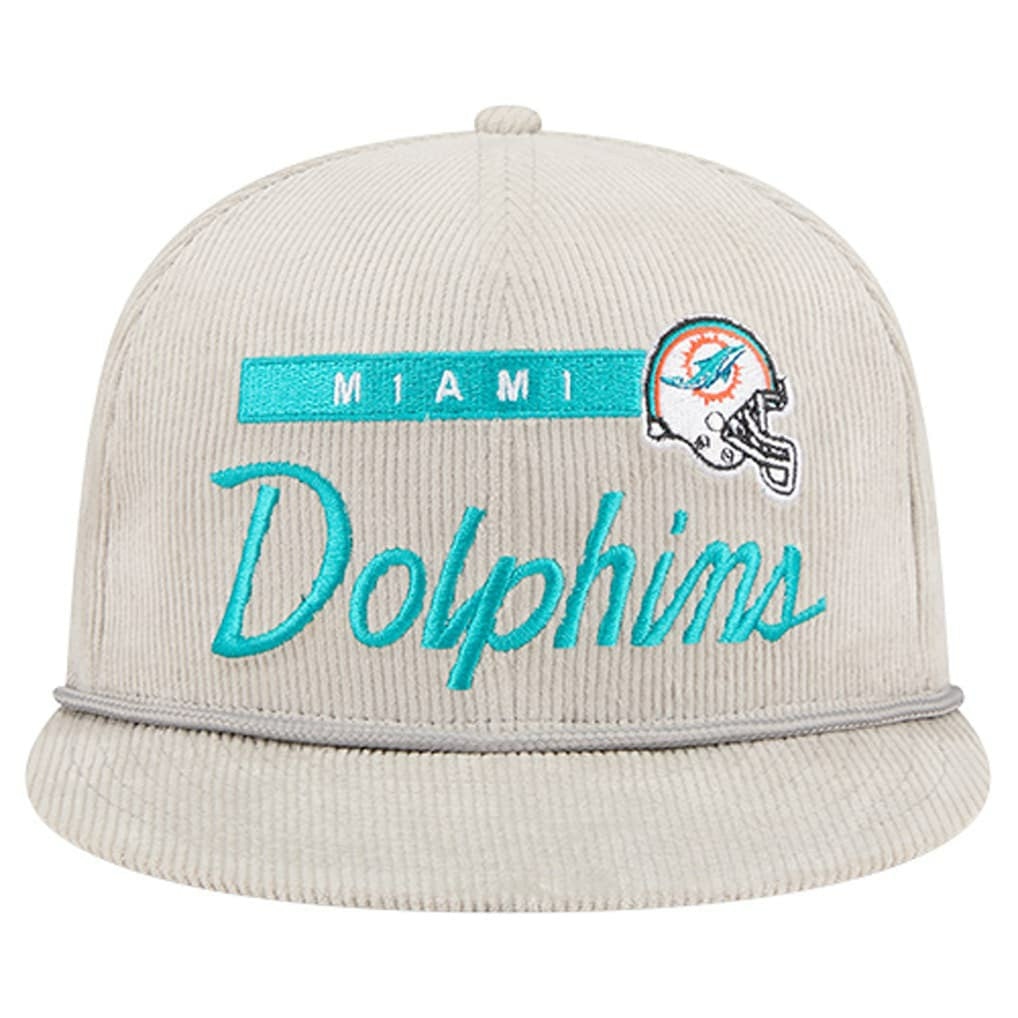 Miami Dolphins Cord Rope Corduroy 9FIFTY Snapback Hat | NFL Discount