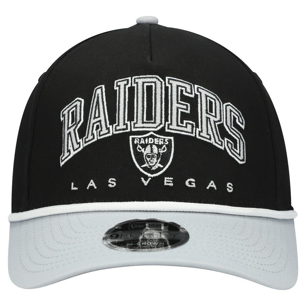 Las Vegas Raiders Youth Arch COOLERA 9FORTY A-Frame Adjustable Hat | NFL Hot
