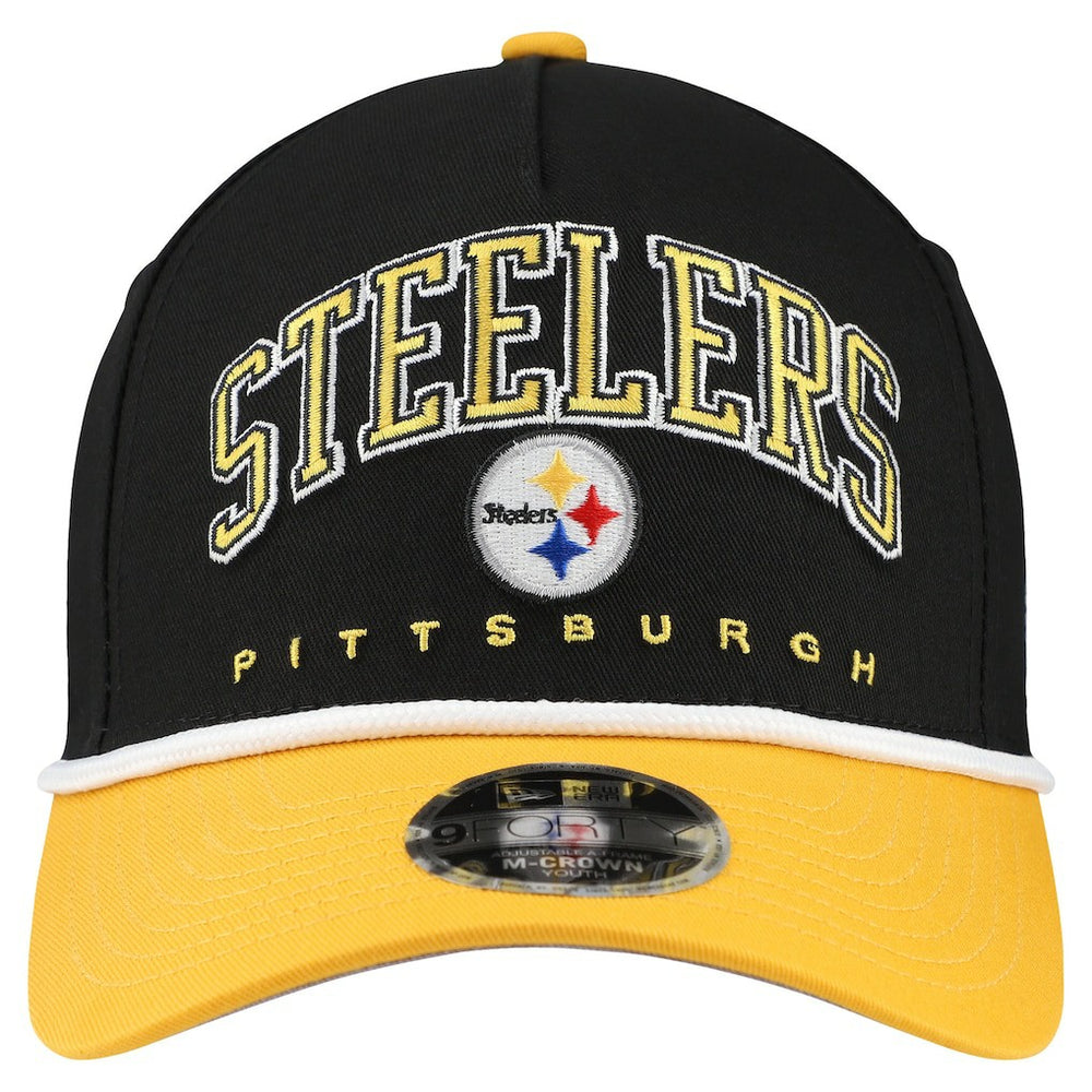 Pittsburgh Steelers Youth Arch COOLERA 9FORTY A-Frame Adjustable Hat | NFL Hot