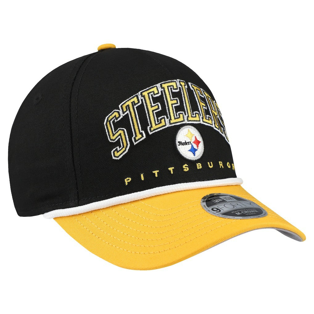 Pittsburgh Steelers Youth Arch COOLERA 9FORTY A-Frame Adjustable Hat | NFL Hot