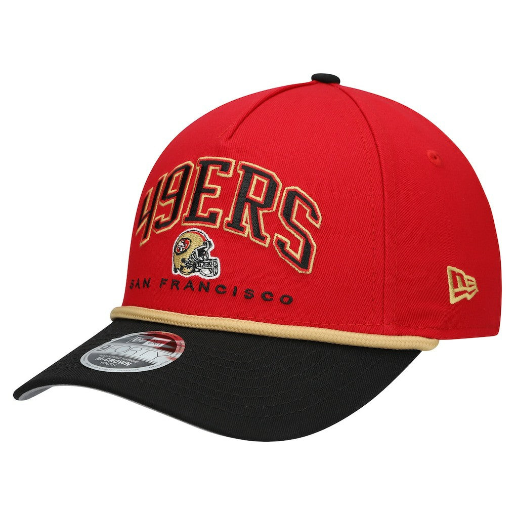 San Francisco 49ers Youth Arch COOLERA 9FORTY A-Frame Adjustable Hat | NFL Online