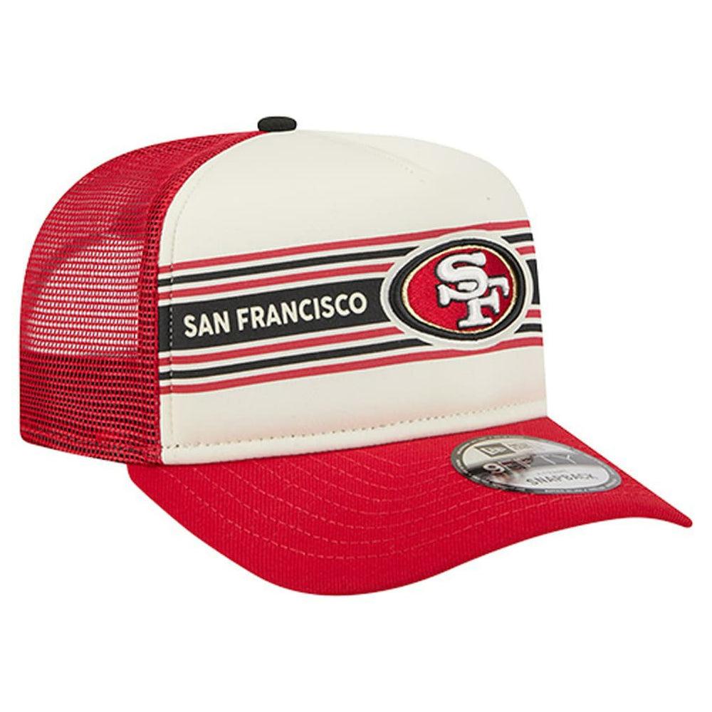 San Francisco 49ers Youth Banner 9FIFTY A-Frame Adjustable Trucker Hat | NFL Discount