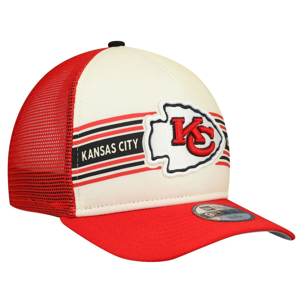 Kansas City Chiefs Youth Banner 9FIFTY A-Frame Adjustable Trucker Hat | NFL Sale