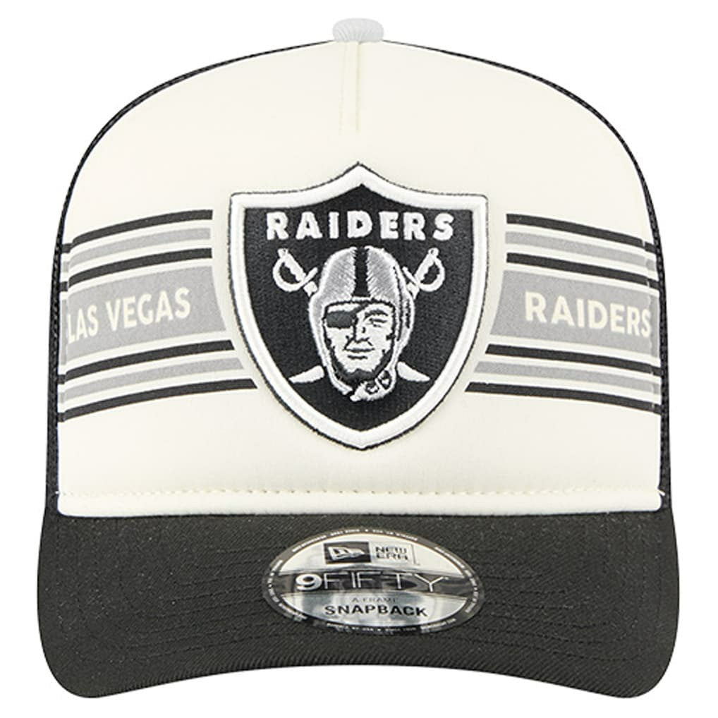 Las Vegas Raiders Youth Banner 9FIFTY A-Frame Adjustable Trucker Hat | NFL New