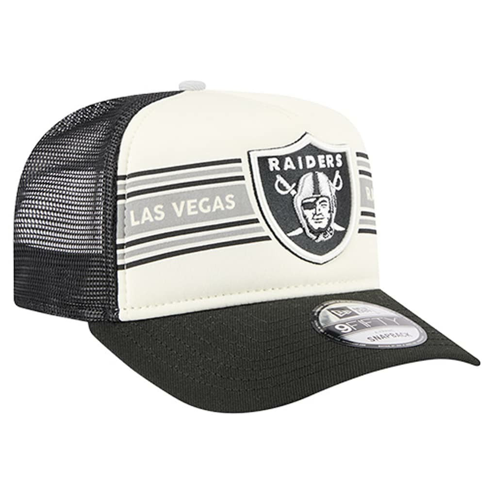 Las Vegas Raiders Youth Banner 9FIFTY A-Frame Adjustable Trucker Hat | NFL New